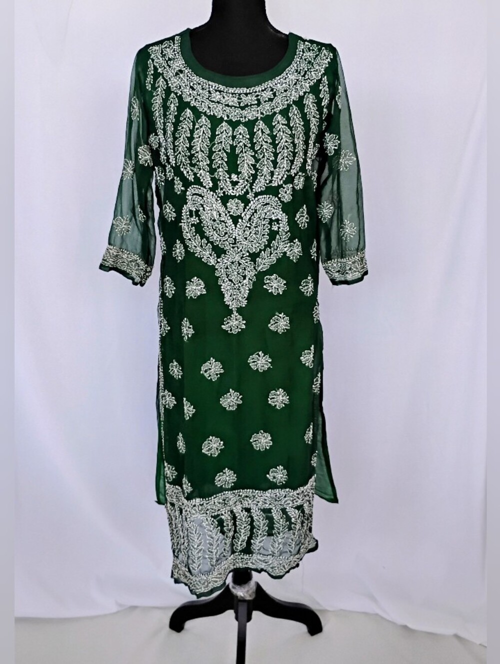 Chikankari Georgette kurta with free inner
